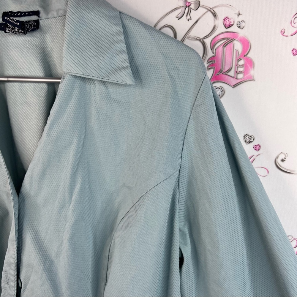 Venezia jeans clothing co shirt button down top Light Blue Button-Up stripes - Picture 5 of 14
